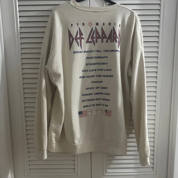 Altar'd State Cream Def Leppard Hoodie - Picture 3 of 3